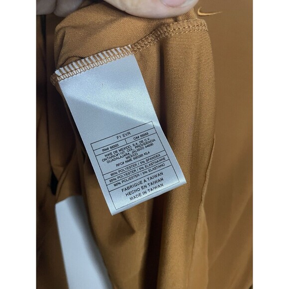 Vintage Y2K Center Swoosh Dri-Fit NWT Brown Athletic Sport Round Neck Long Shirt - Picture 9 of 11